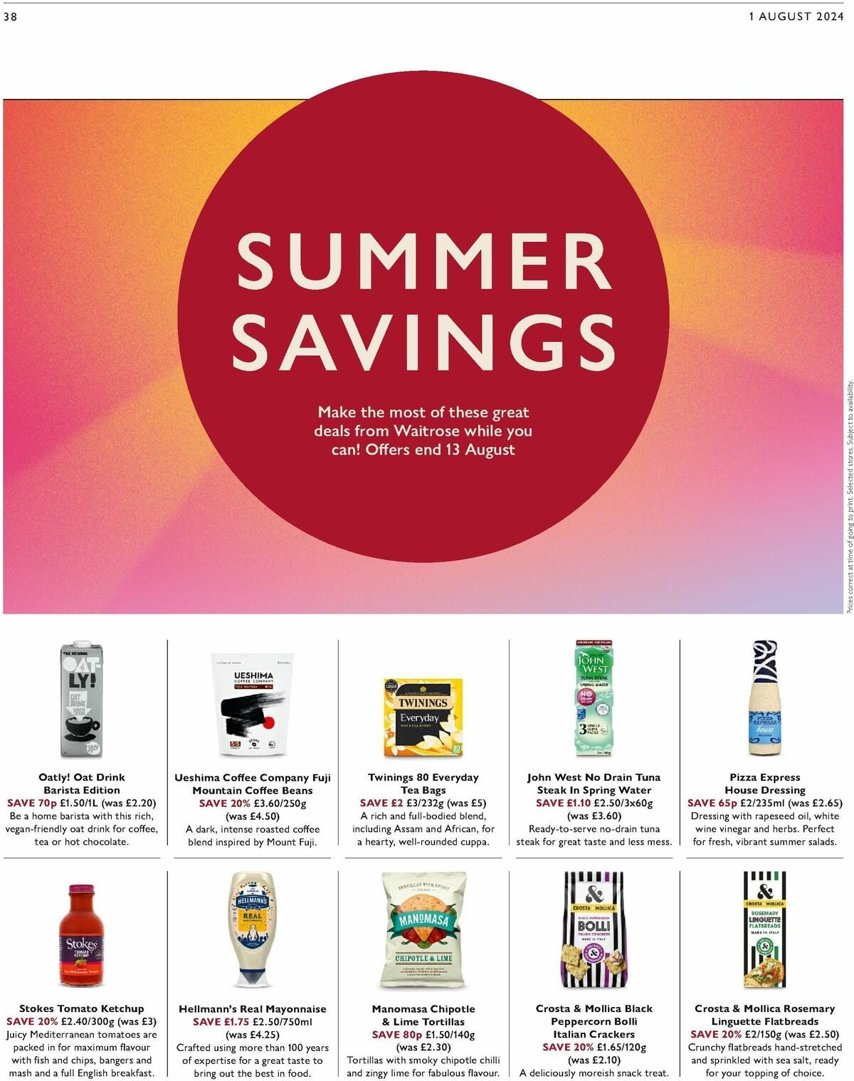 Waitrose Offers from 1 August