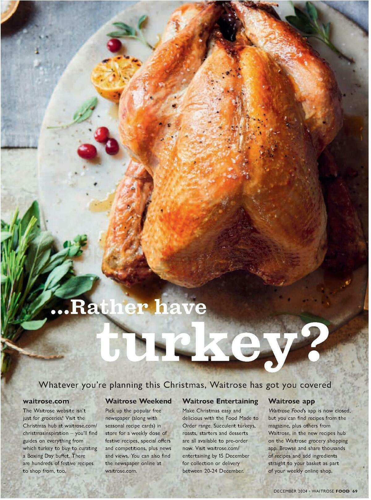 Waitrose Magazine December Offers from 1 December