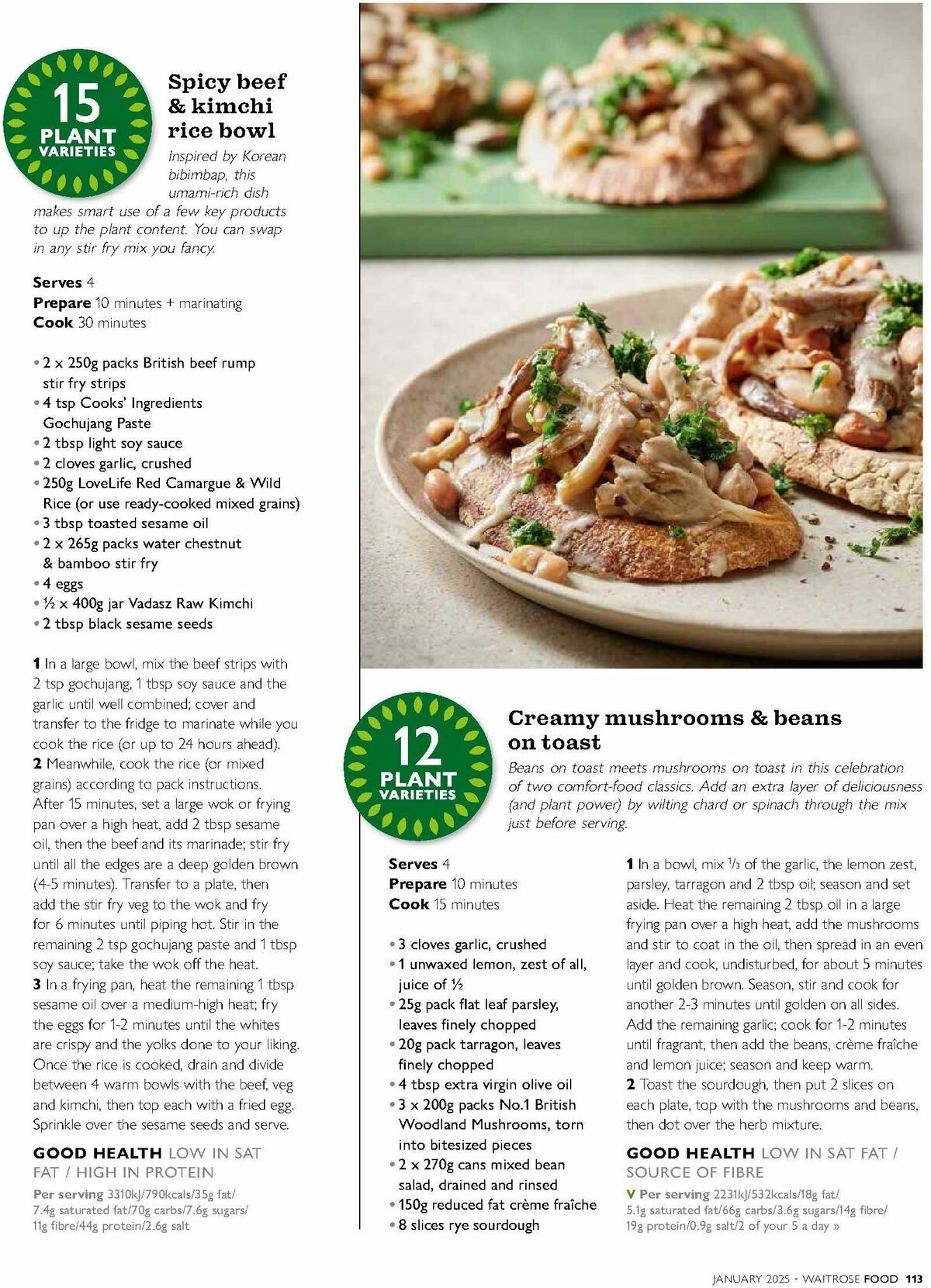 Waitrose Food Magazine January Offers from 1 January
