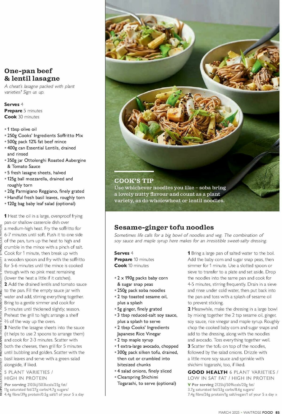 Waitrose Food Magazine March Offers from 1 March