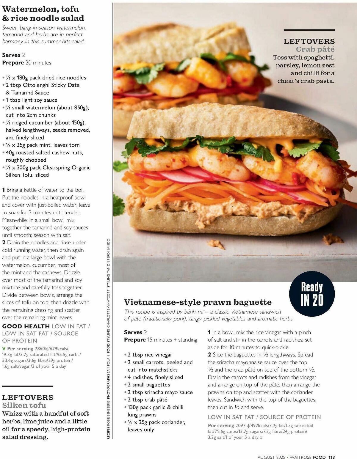 Waitrose Food Magazine August Offers from 1 August