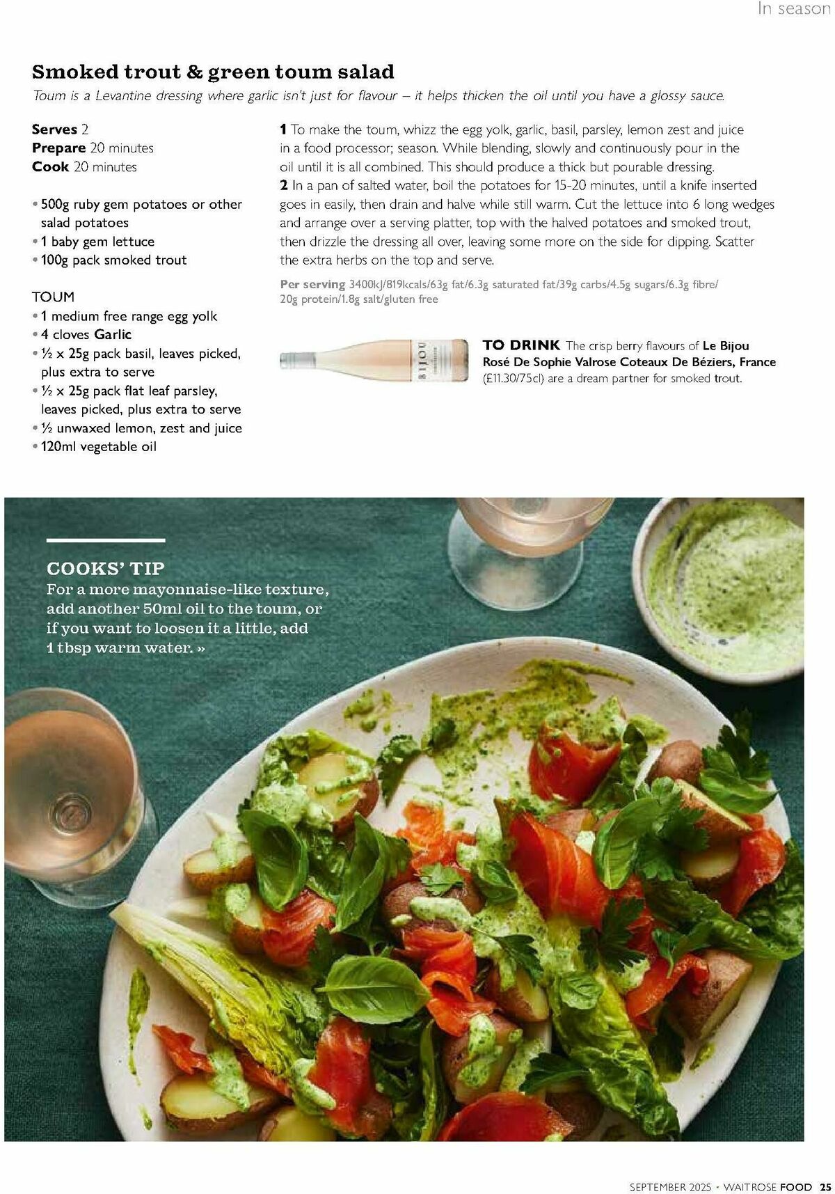 Waitrose Food Magazine September Offers from 1 September