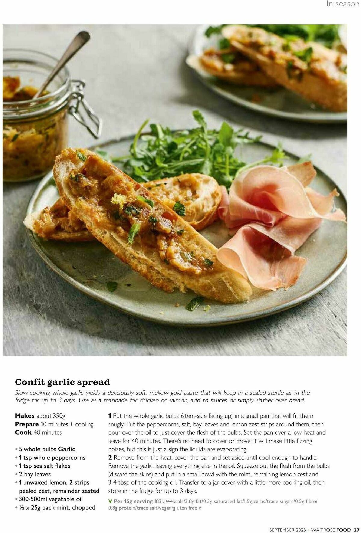 Waitrose Food Magazine September Offers from 1 September