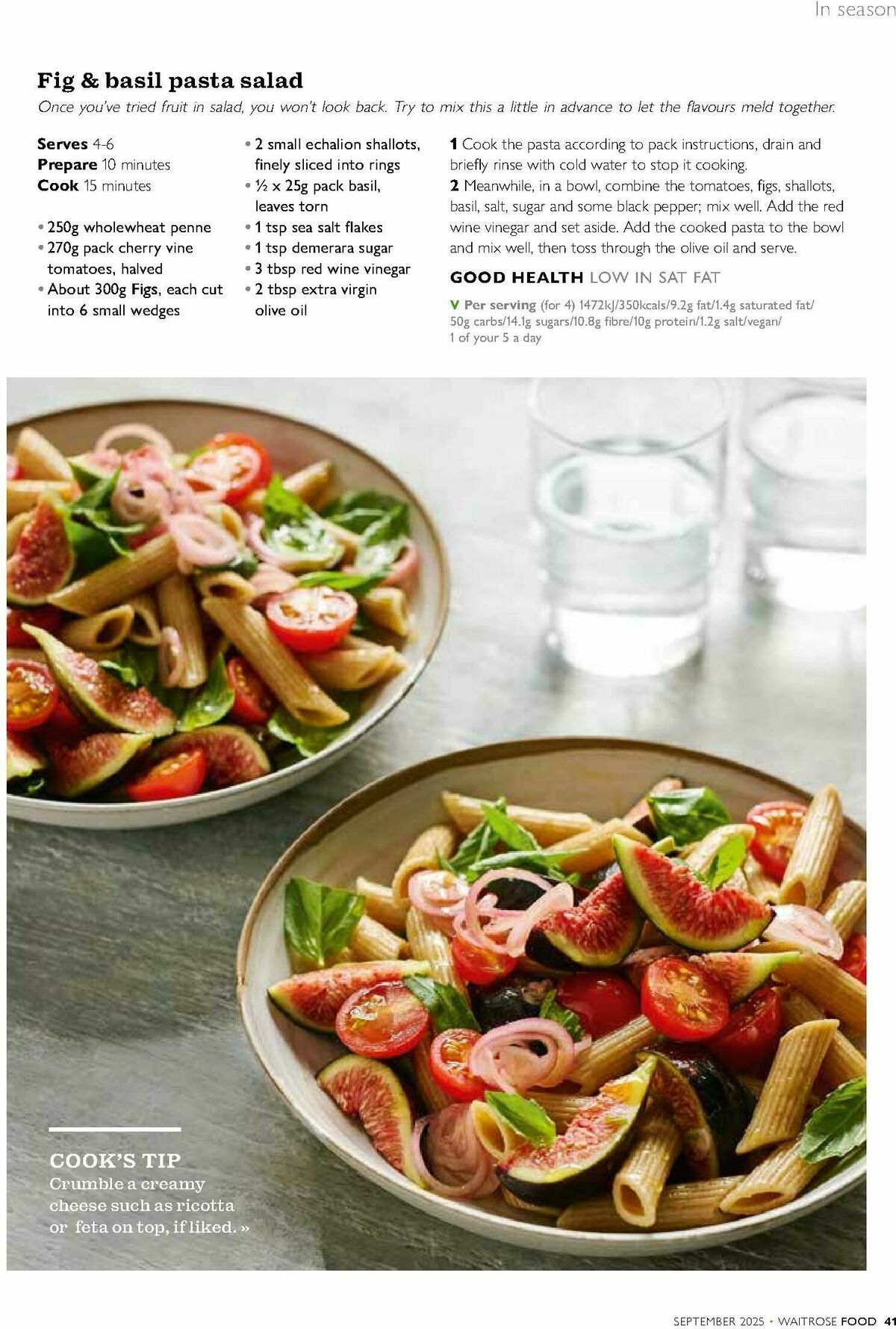 Waitrose Food Magazine September Offers from 1 September