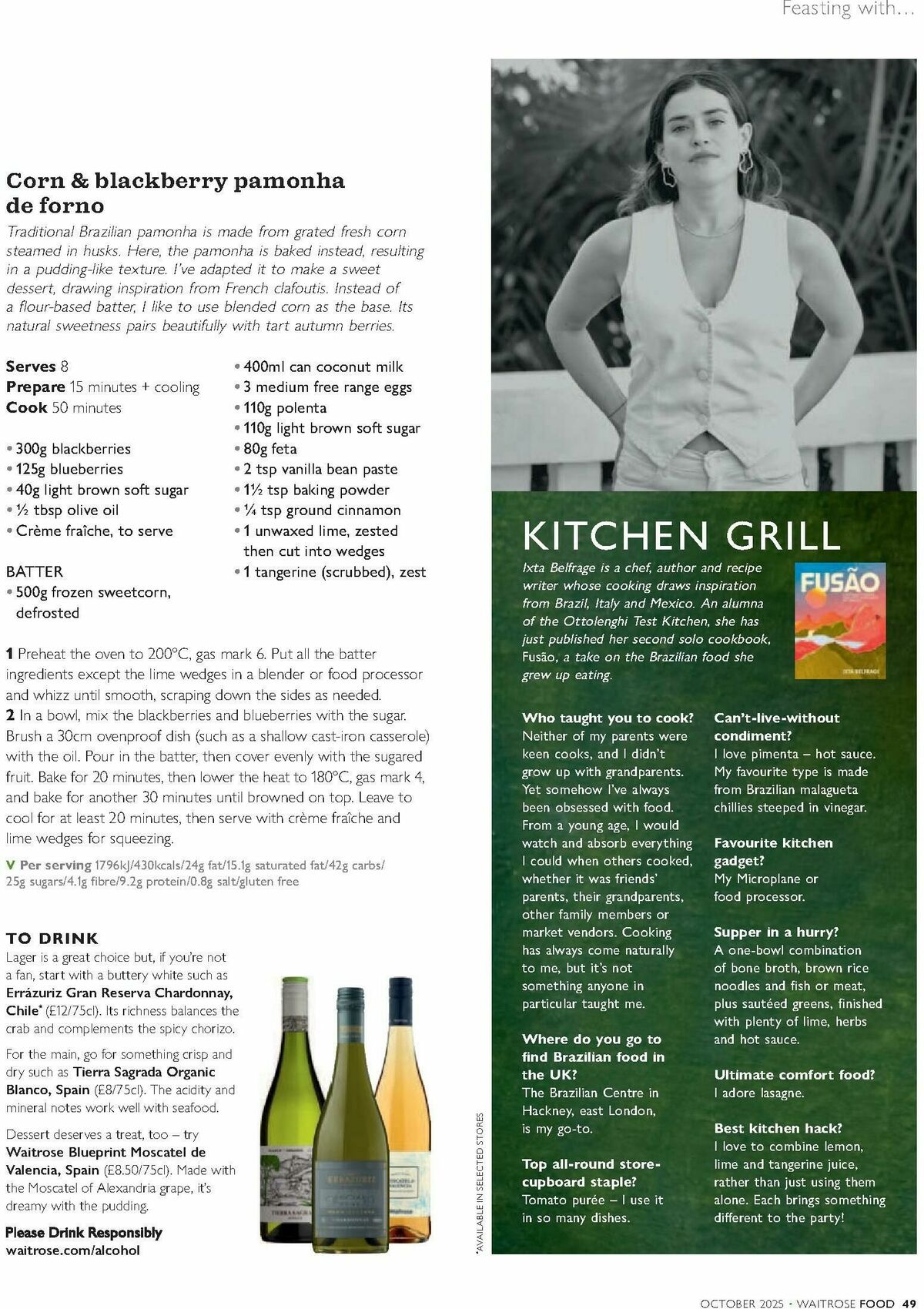 Waitrose Food Magazine October Offers from 1 October