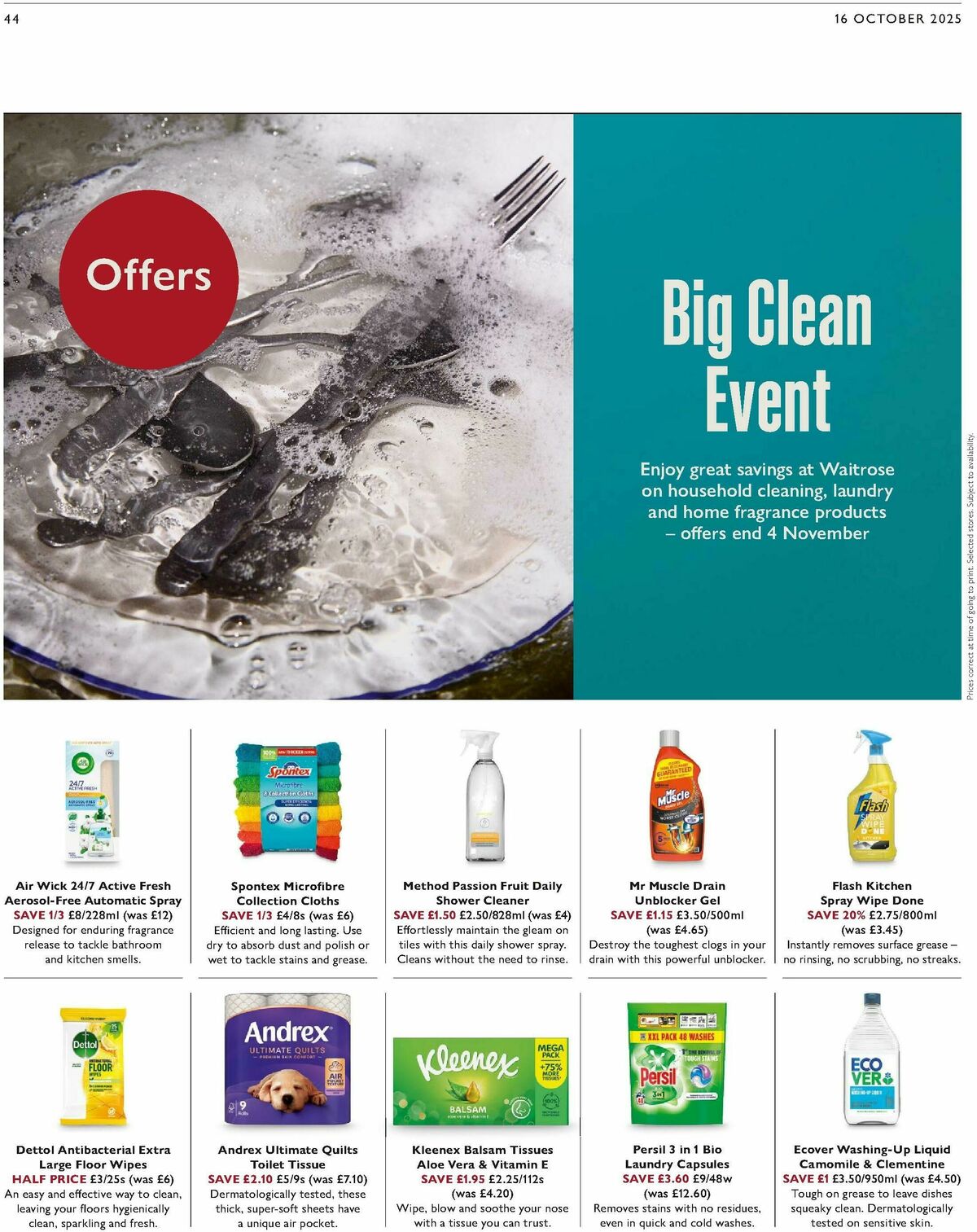Waitrose Offers from 16 October