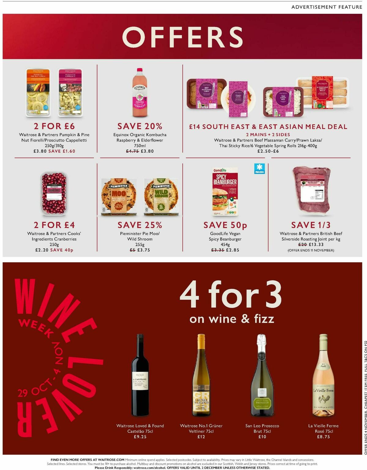 Waitrose Offers from 30 October