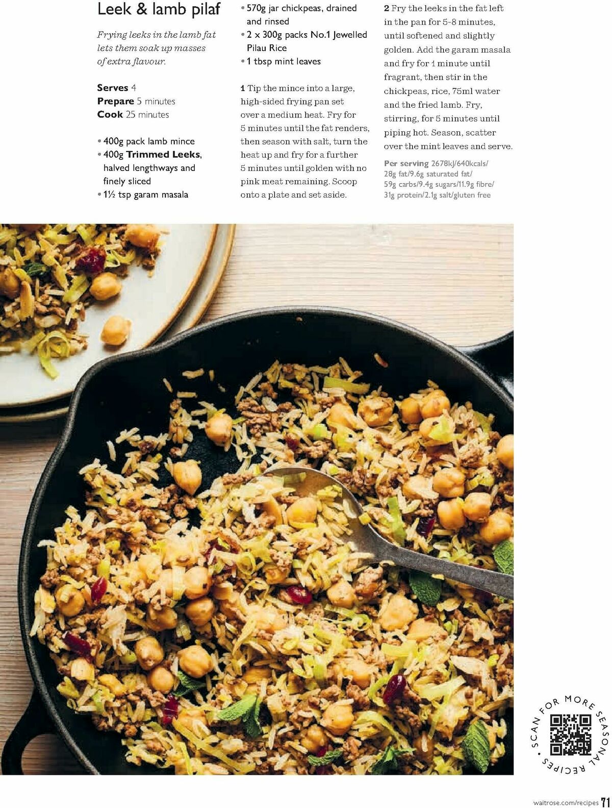 Waitrose Food Magazine November Offers from 1 November