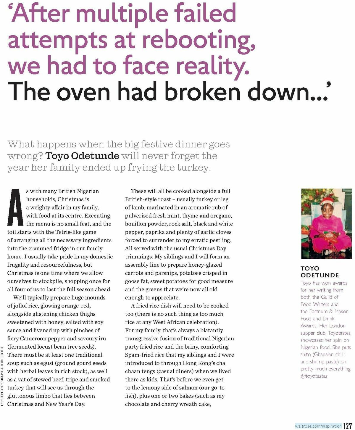 Waitrose Food Magazine December Offers from 1 December