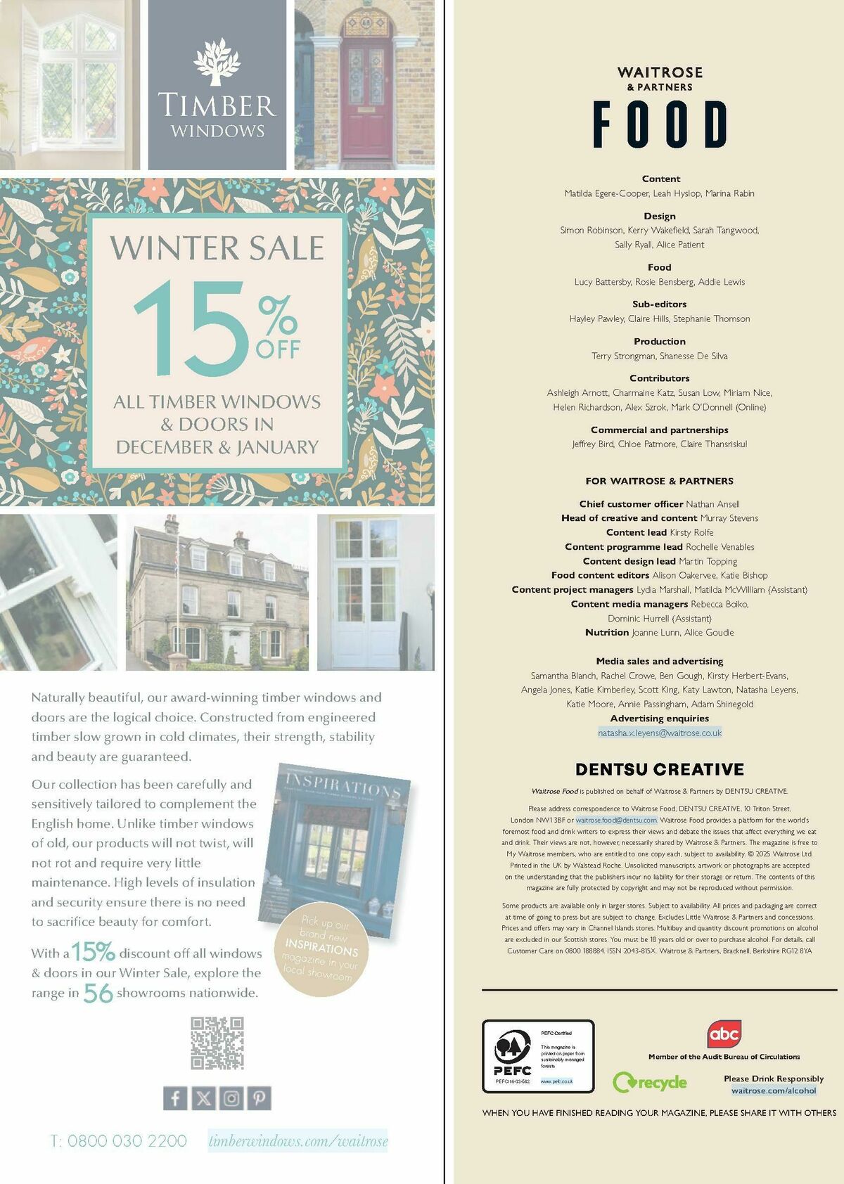 Waitrose Food Magazine December Offers from 1 December