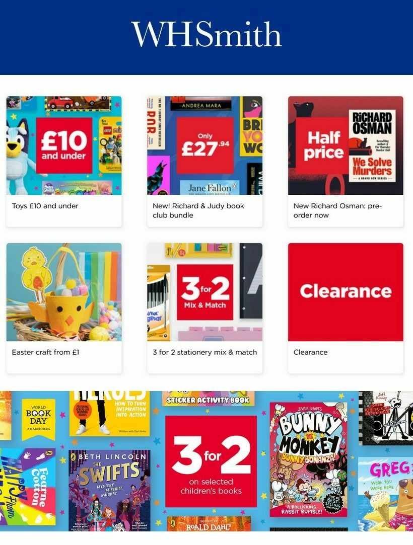 WHSmith Offers from 27 February