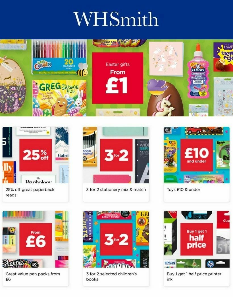 WHSmith Offers from 19 March
