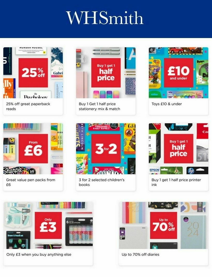 WHSmith Offers from 30 April