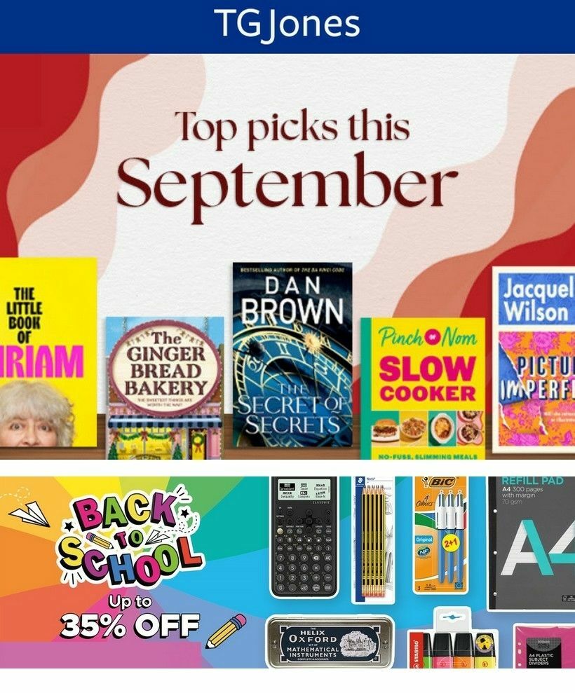 TGJones Offers from 9 September