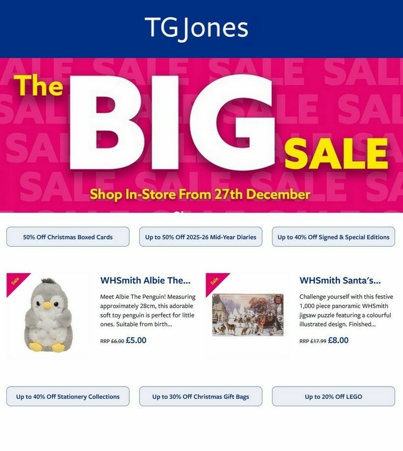 TGJones Offers from 26 December