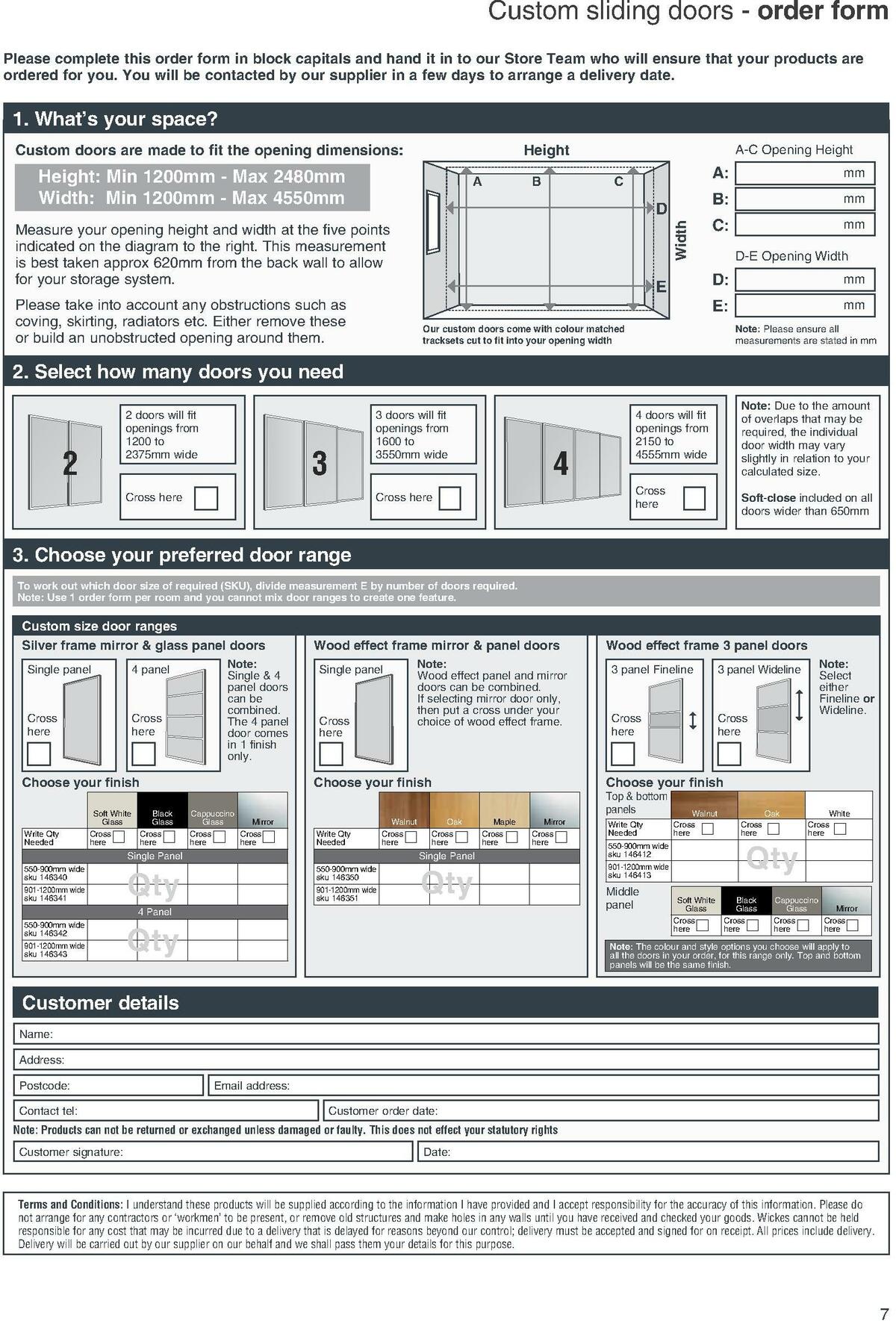 Wickes Sliding Wardrobe Doors Brochure Offers from 1 April