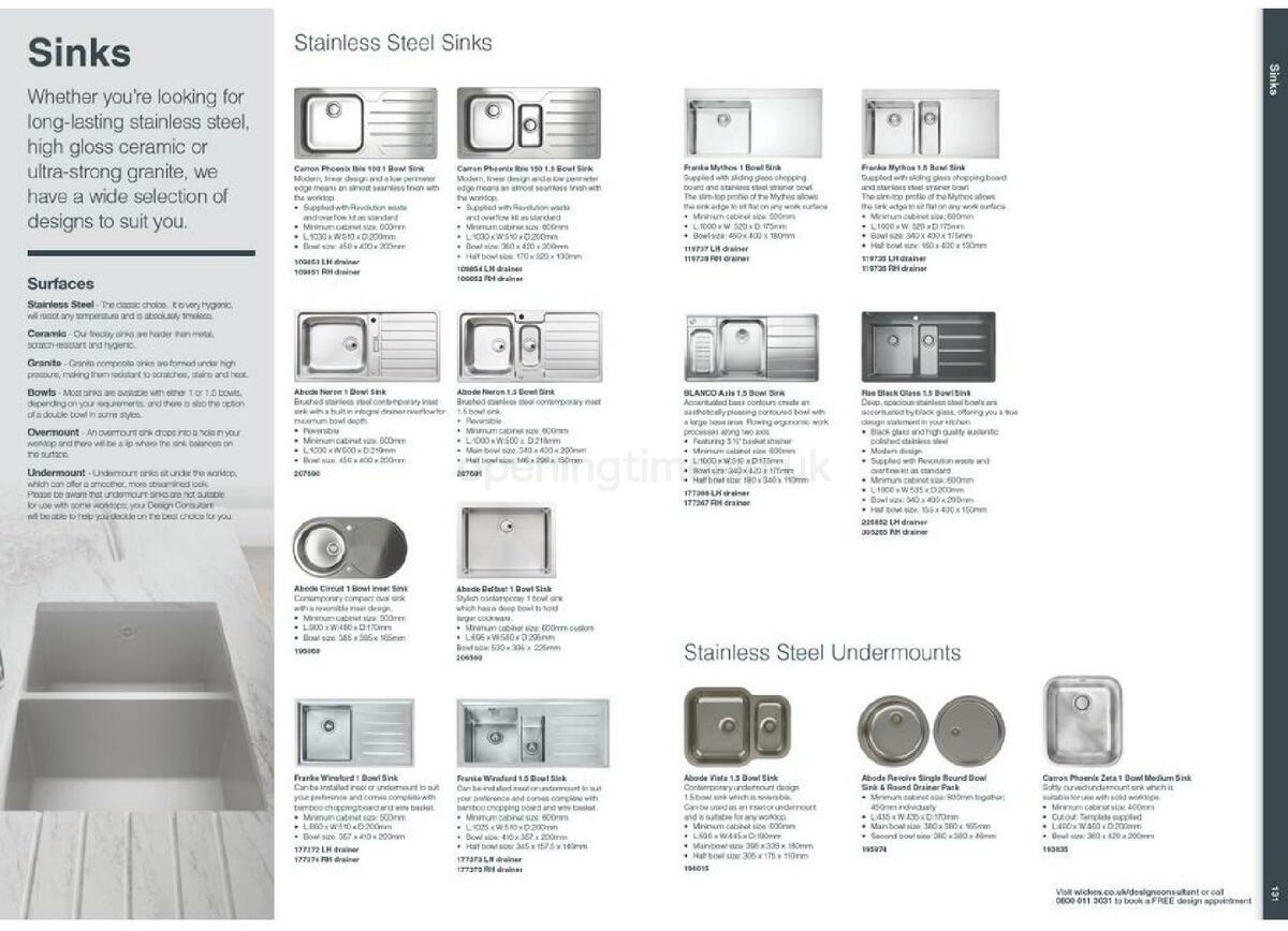 Wickes Showroom kitchens brochure Offers from 1 September