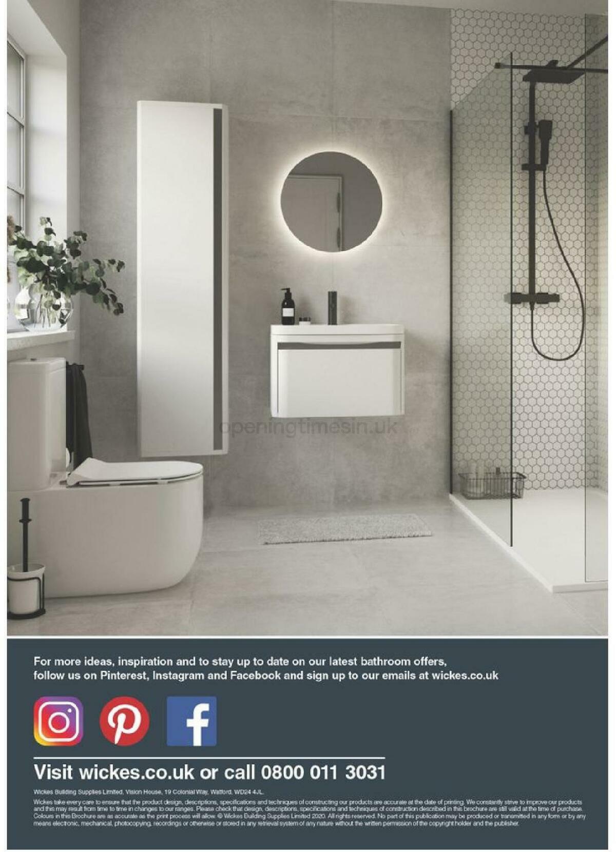Wickes Showroom bathrooms brochure Offers from 1 September