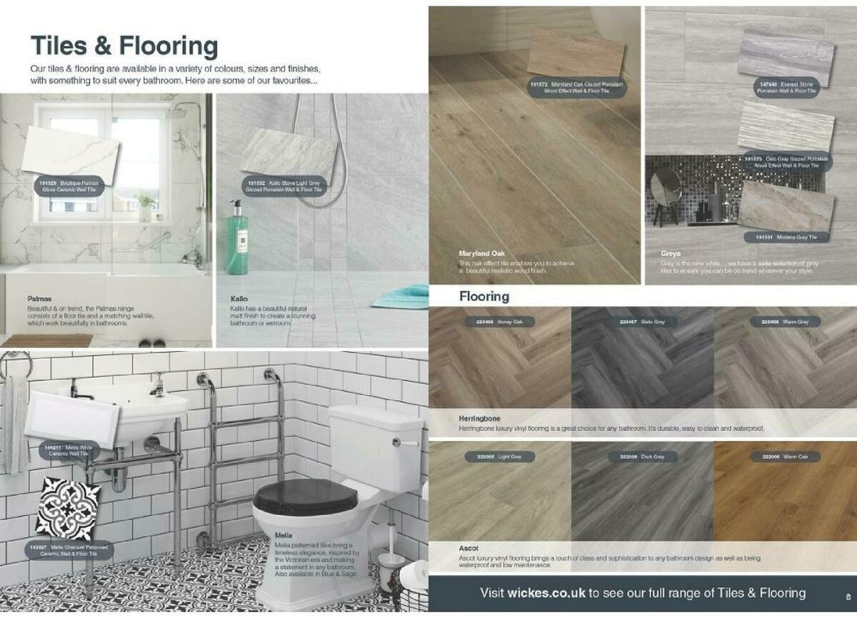Wickes Showroom bathrooms brochure Offers from 1 September