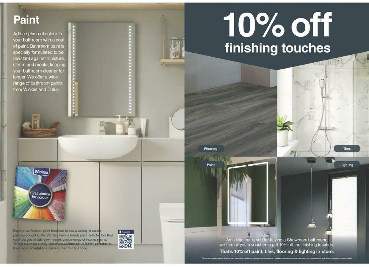 Wickes Showroom bathrooms brochure Offers from 1 September