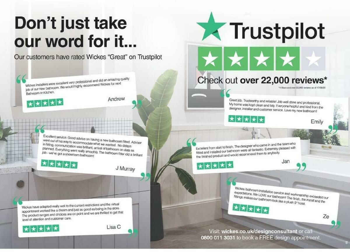 Wickes Showroom bathrooms brochure Offers from 1 September