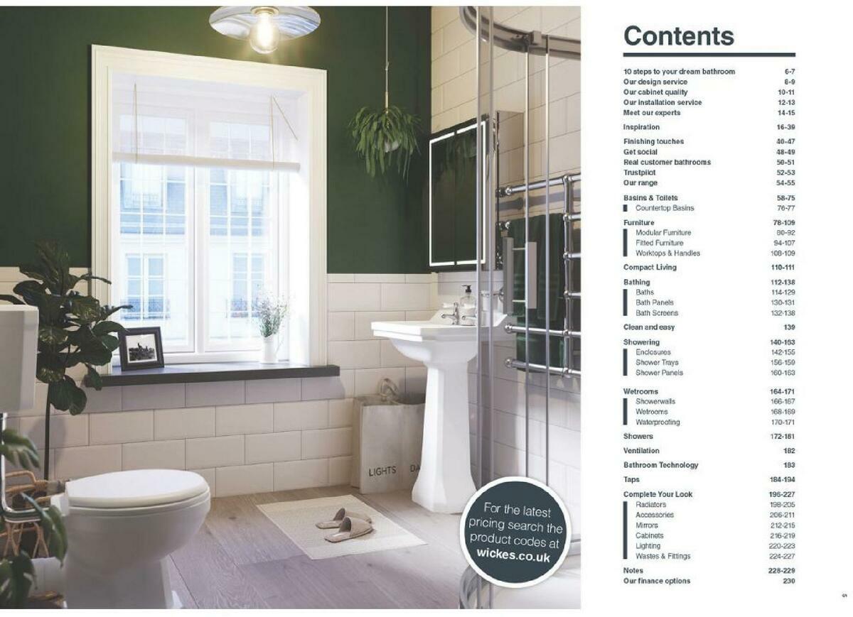 Wickes Showroom bathrooms brochure Offers from 1 September