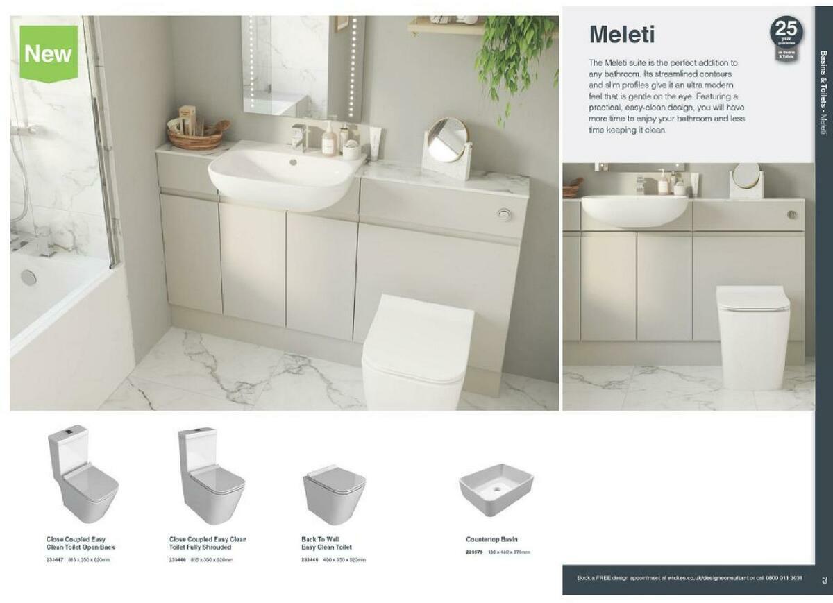 Wickes Showroom bathrooms brochure Offers from 1 September