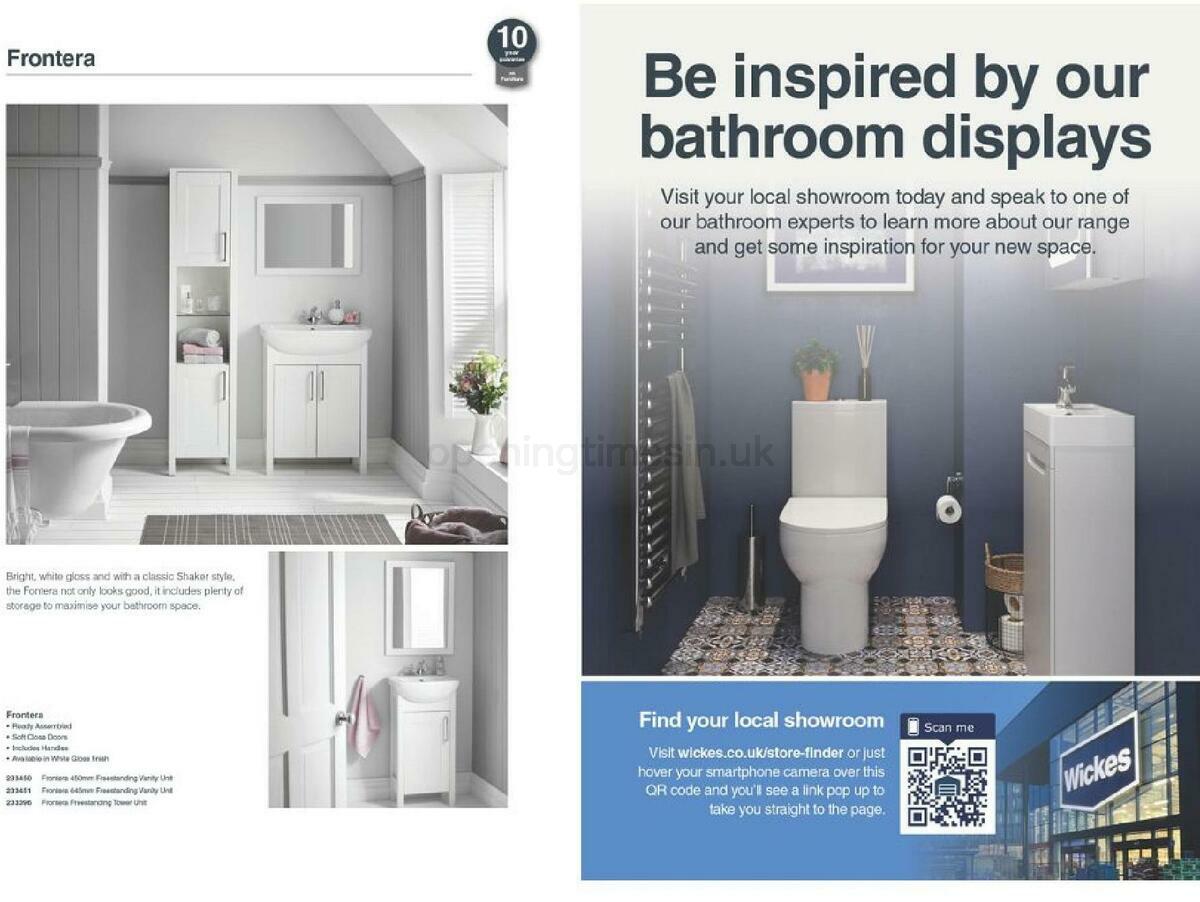 Wickes Showroom bathrooms brochure Offers from 1 September