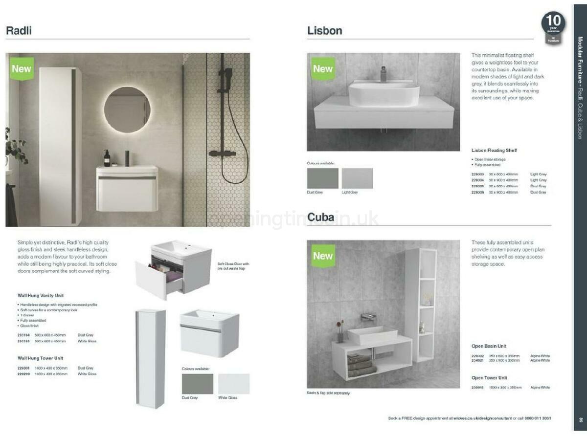 Wickes Showroom bathrooms brochure Offers from 1 September