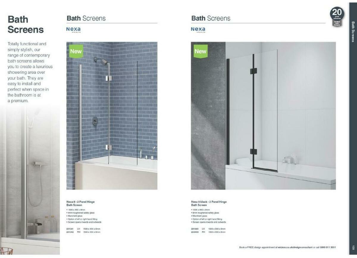 Wickes Showroom bathrooms brochure Offers from 1 September
