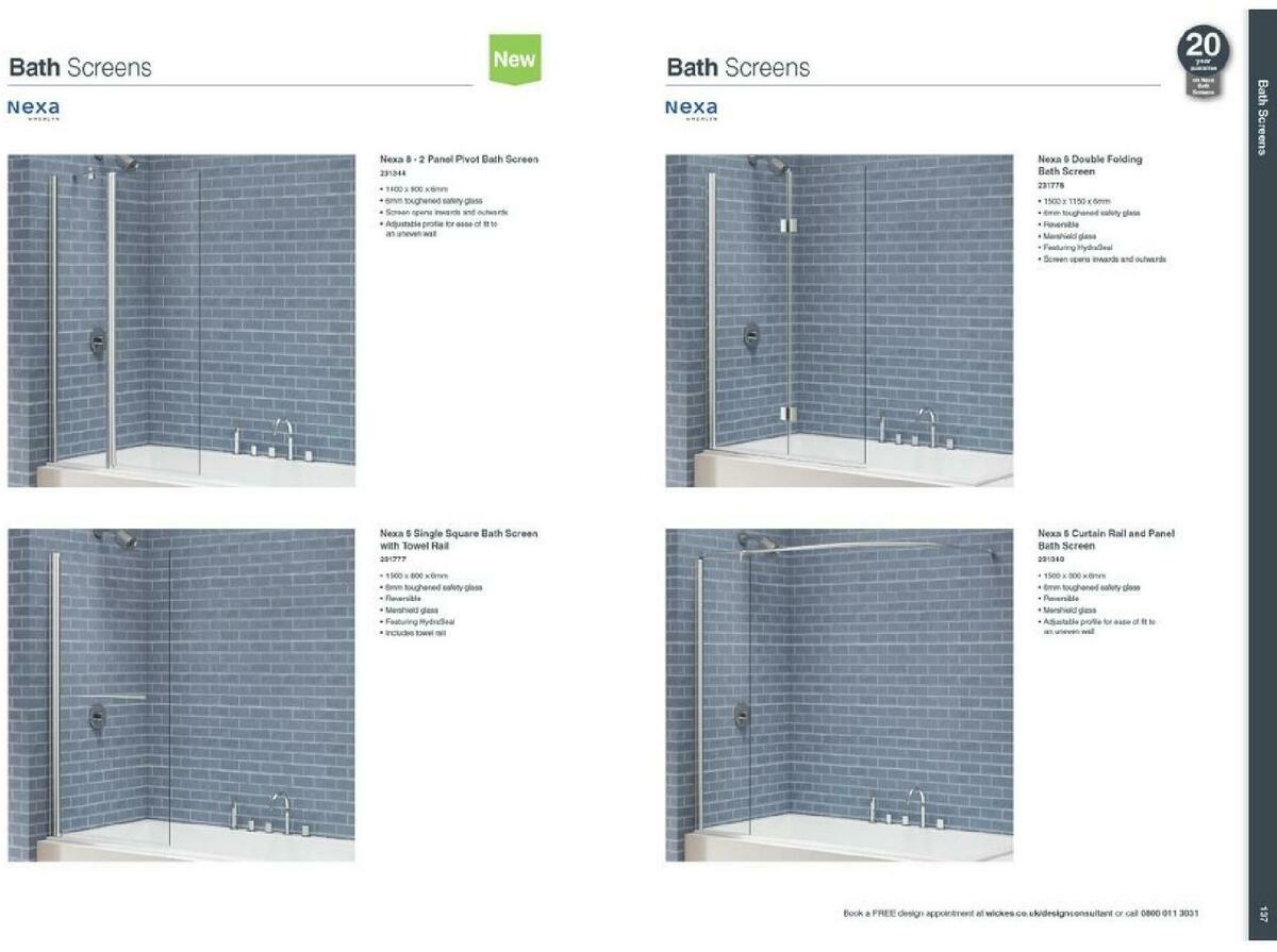 Wickes Showroom bathrooms brochure Offers from 1 September