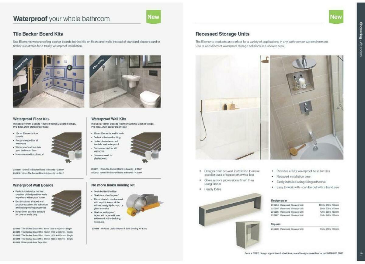 Wickes Showroom bathrooms brochure Offers from 1 September