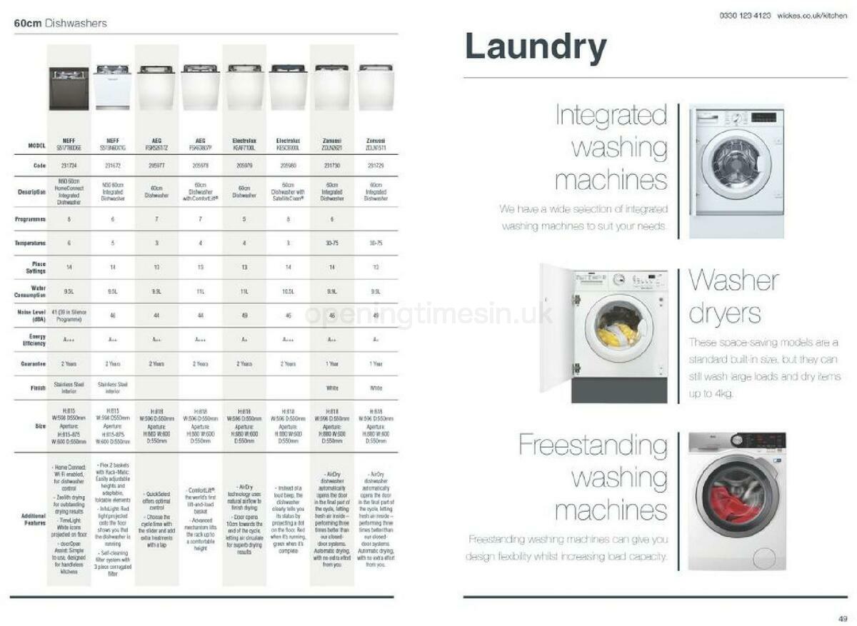 Wickes Kitchen appliances brochure Offers from 1 September