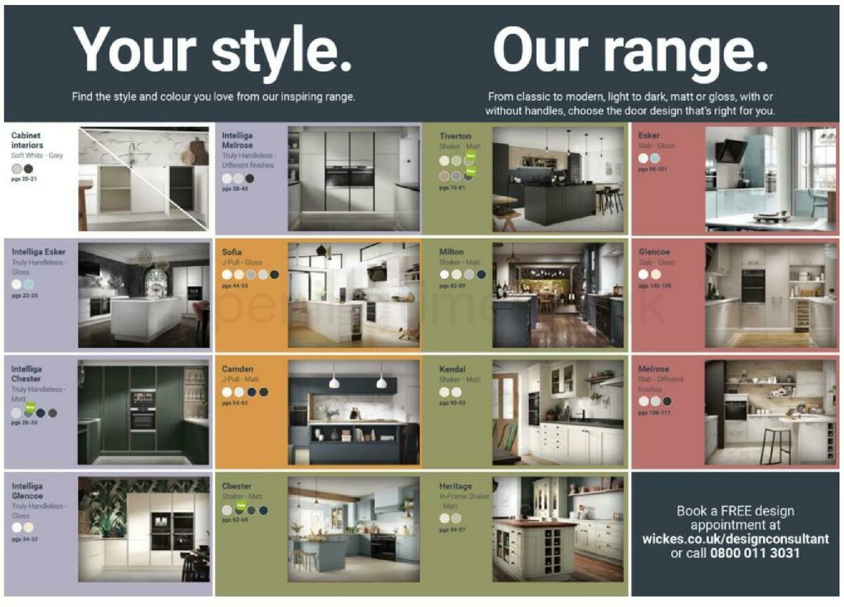 Wickes Showroom kitchens brochure Offers from 1 October