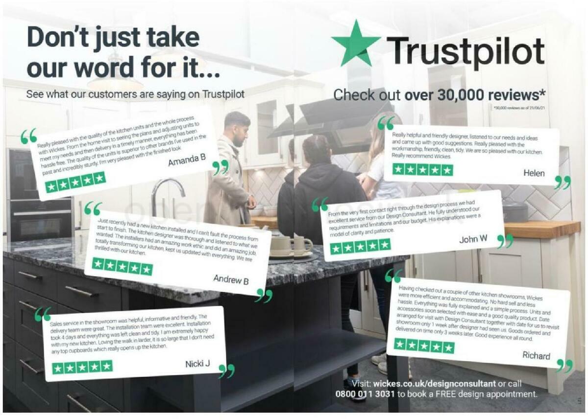 Wickes Showroom kitchens brochure Offers from 1 October