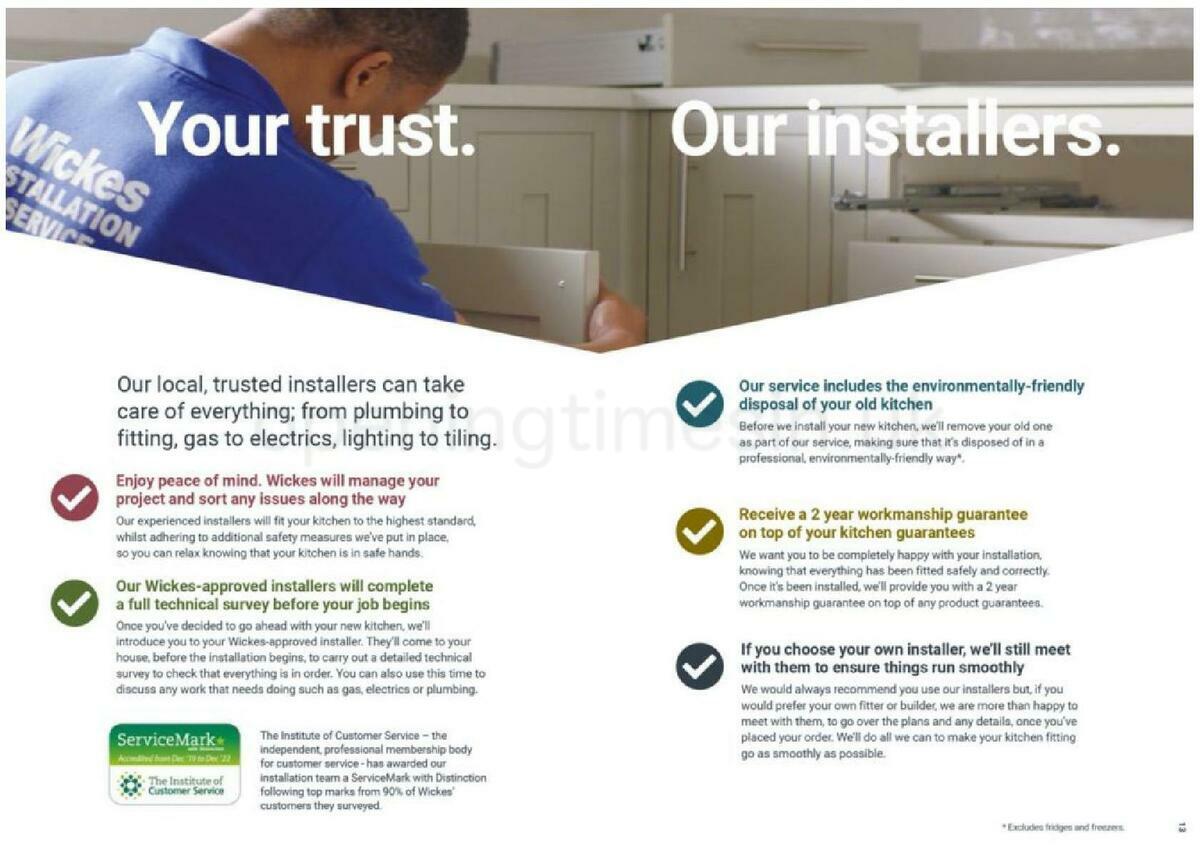 Wickes Showroom kitchens brochure Offers from 1 October