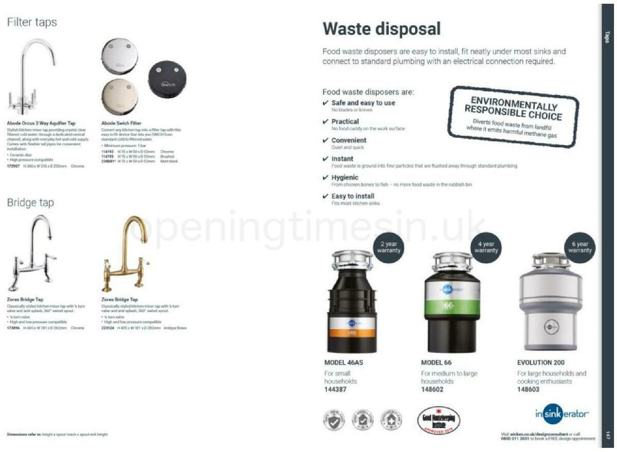 Wickes Showroom kitchens brochure Offers from 1 October