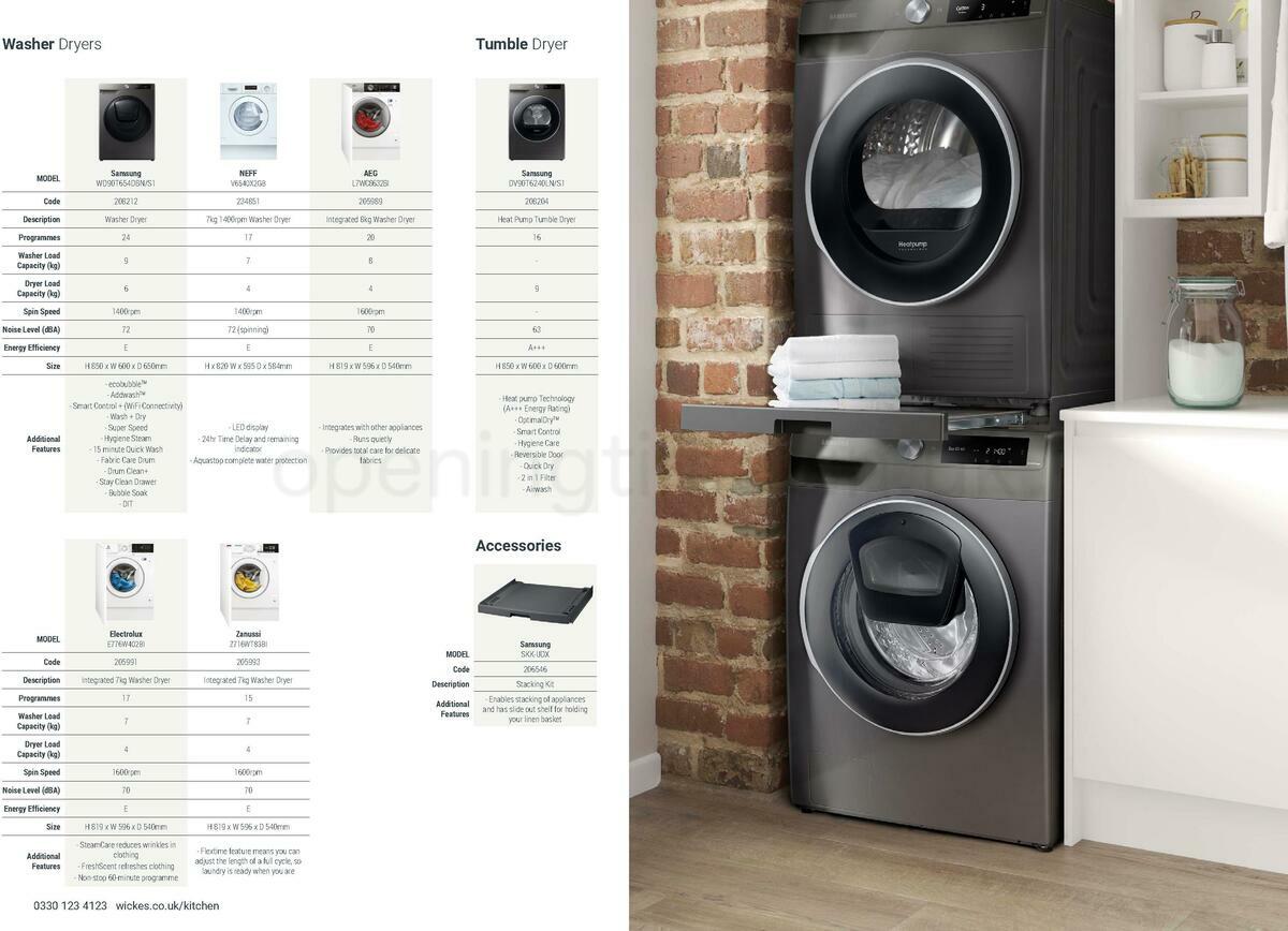 Wickes Kitchen Appliances Brochure Offers from 10 December