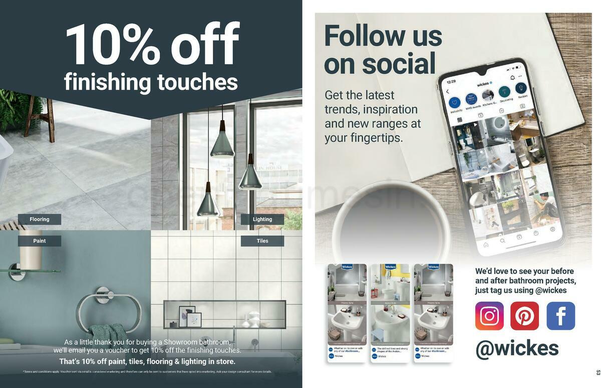 Wickes Showroom bathrooms brochure Offers from 1 June