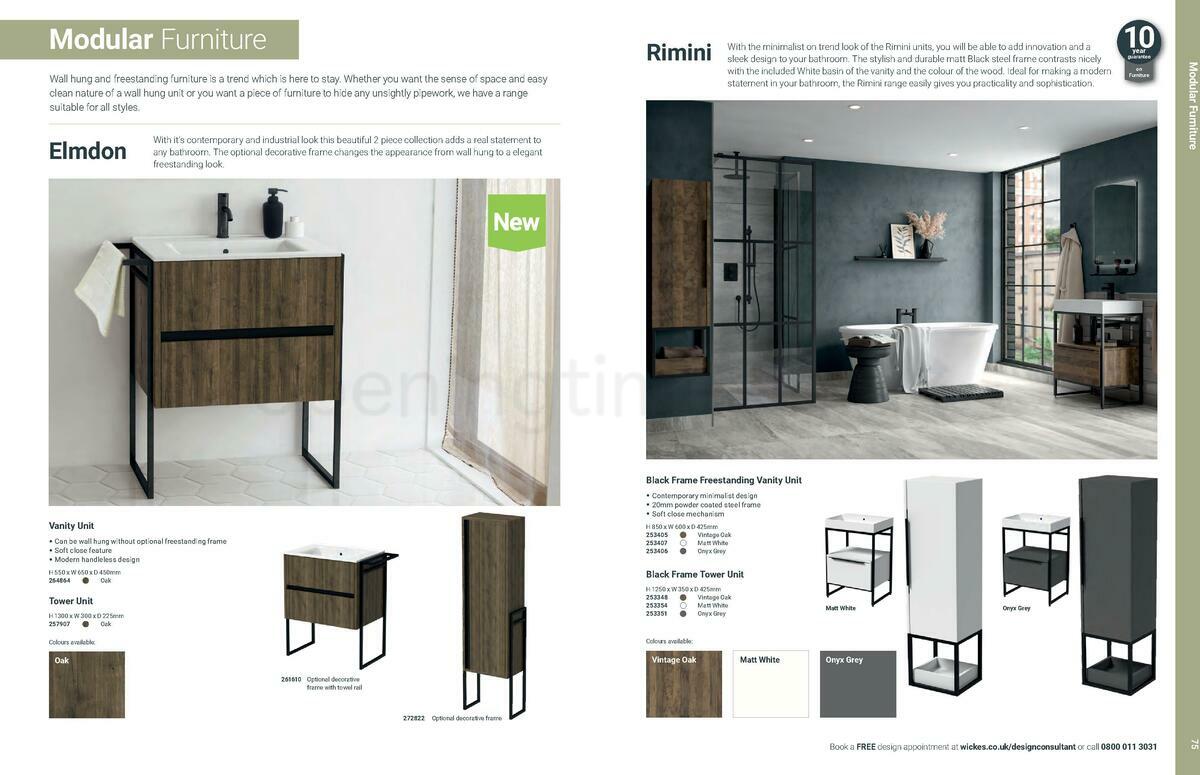 Wickes Showroom bathrooms brochure Offers from 1 June