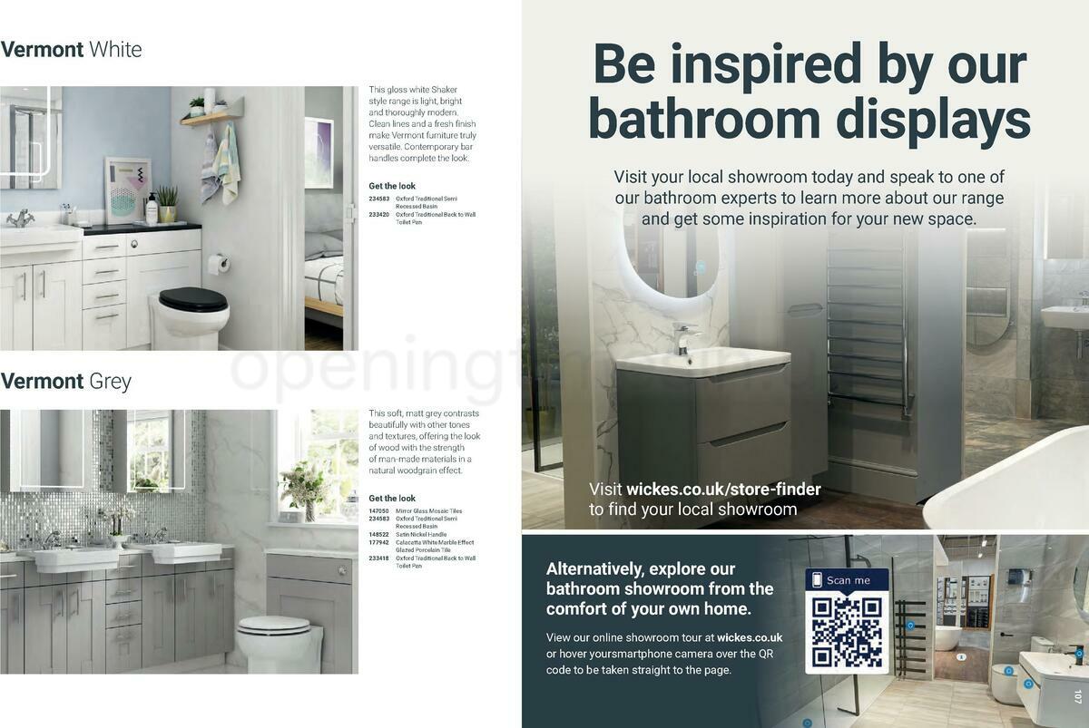 Wickes Showroom bathrooms brochure Offers from 1 June