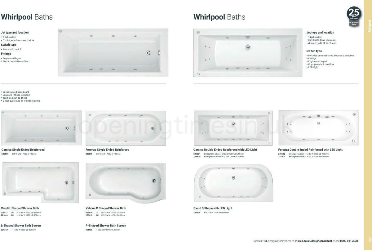 Wickes Showroom bathrooms brochure Offers from 1 June