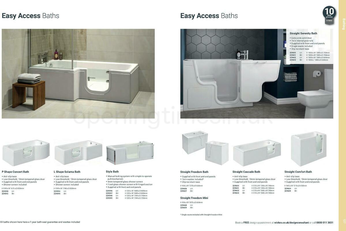 Wickes Showroom bathrooms brochure Offers from 1 June
