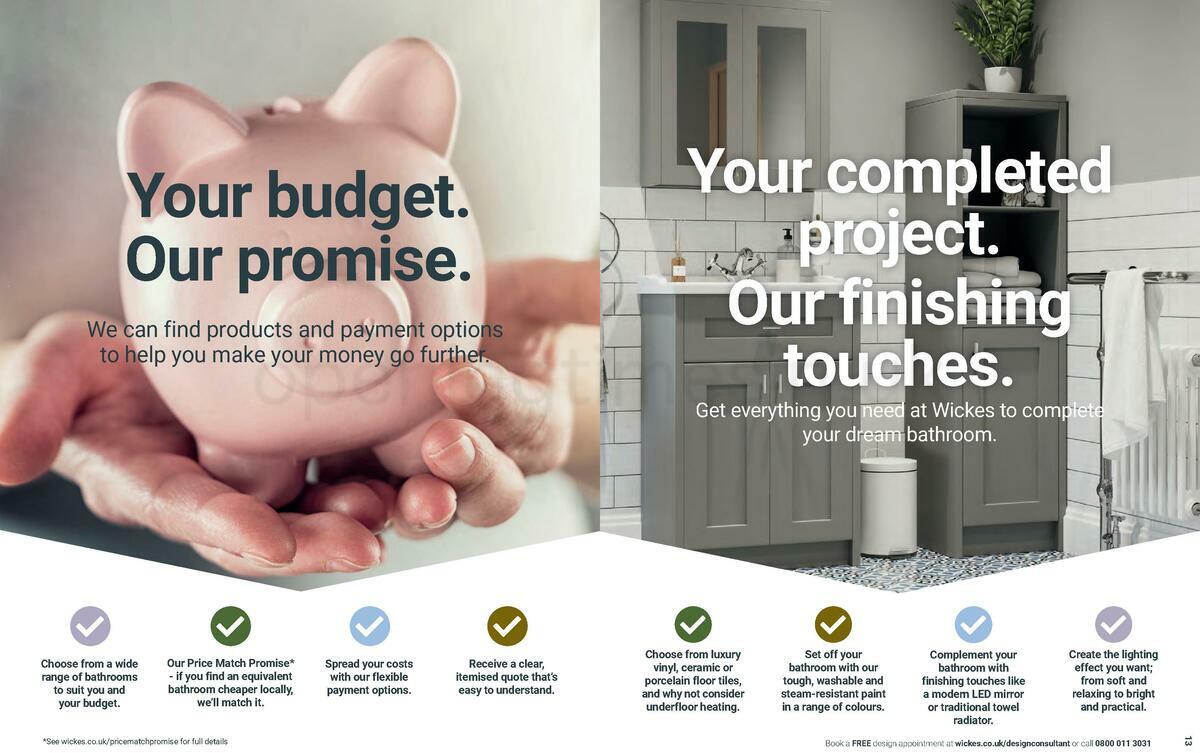 Wickes Showroom bathrooms brochure Offers from 1 June