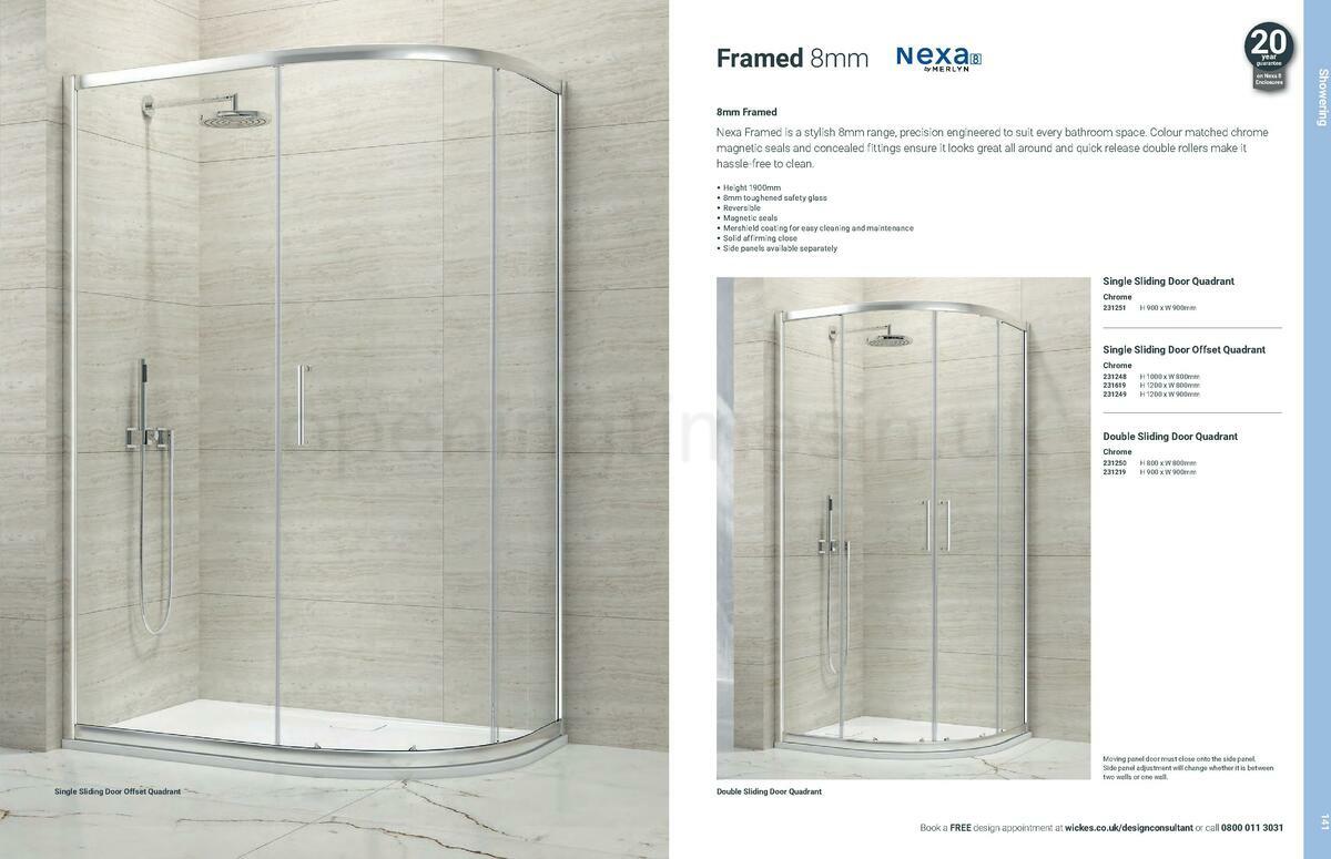 Wickes Showroom bathrooms brochure Offers from 1 June