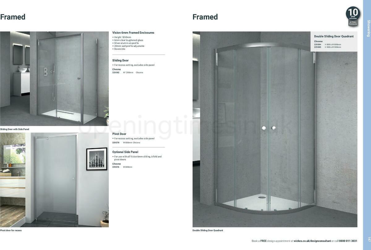 Wickes Showroom bathrooms brochure Offers from 1 June
