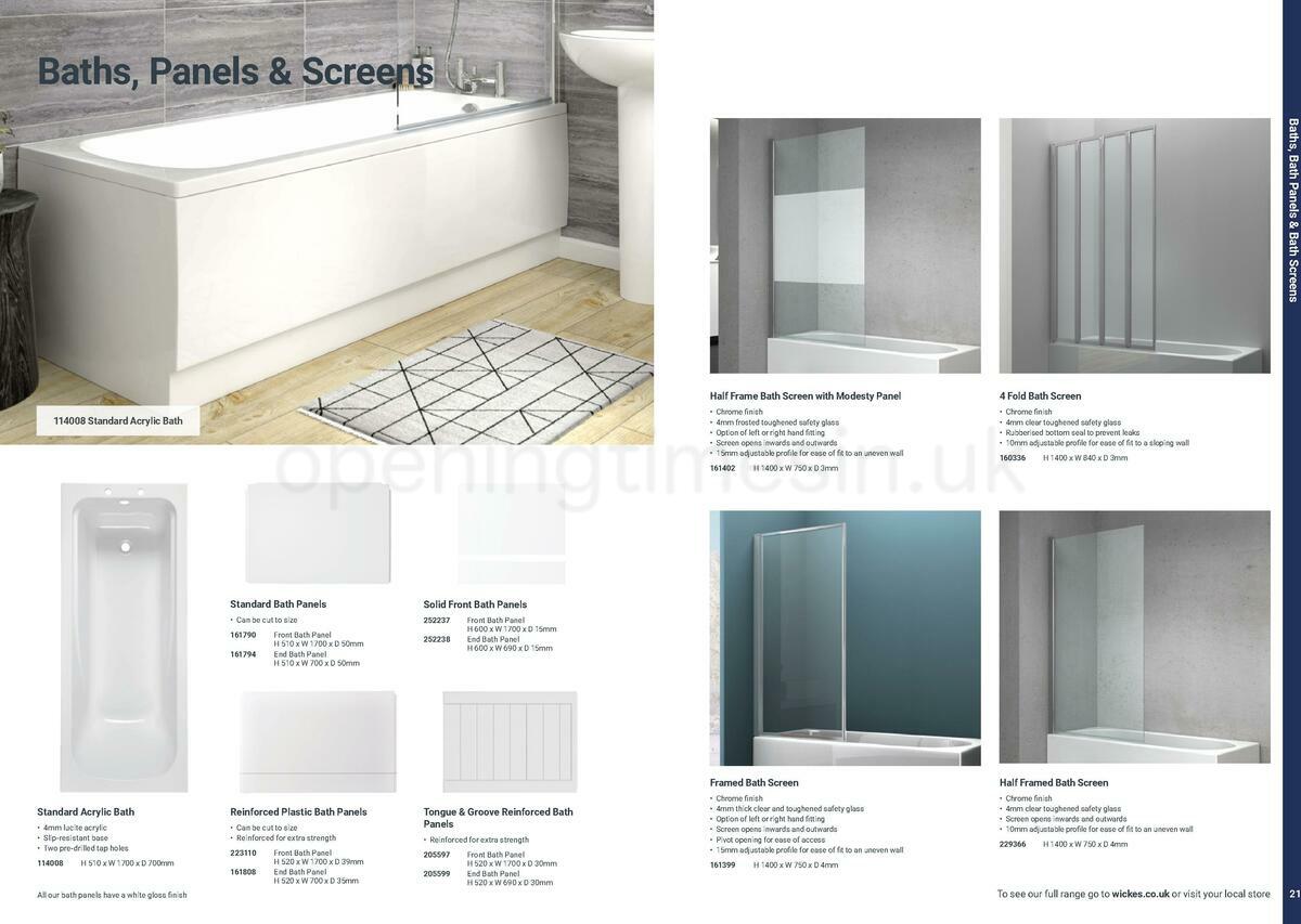 Wickes Take away bathrooms brochure Offers from 20 June