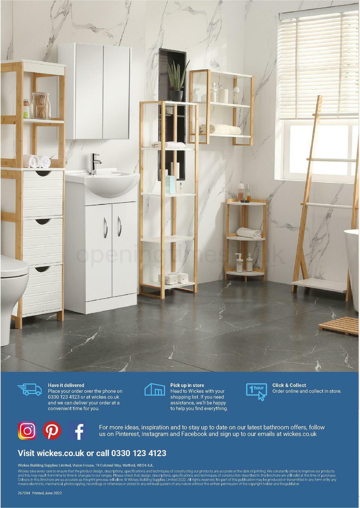 Wickes Take away bathrooms brochure Offers from 20 June