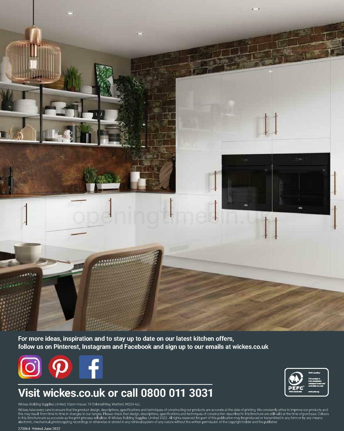 Wickes Showroom kitchens brochure Offers from 1 August