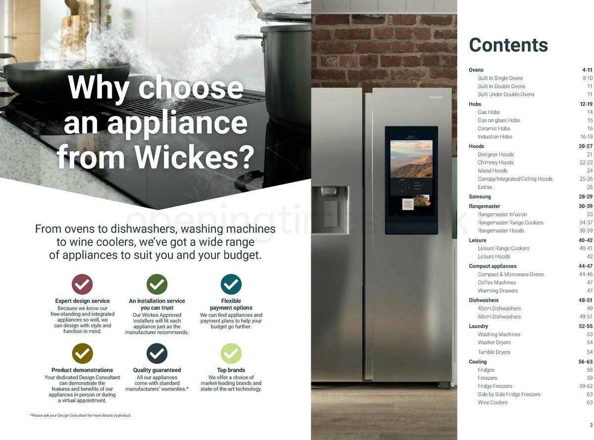 Wickes Kitchen Appliances Brochure Offers from 1 August